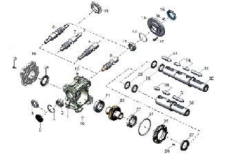 艾思捷技術(shù)帶您一圖了解蝸輪蝸桿減速機的結(jié)構(gòu)分解